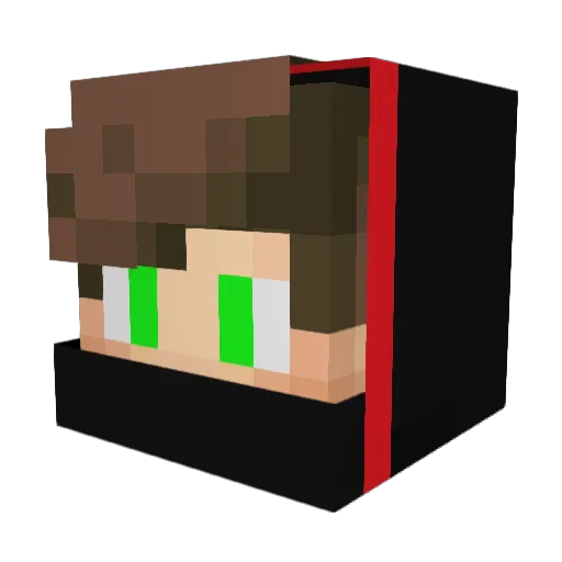 monaplay Minecraft avatar head, 3D render
