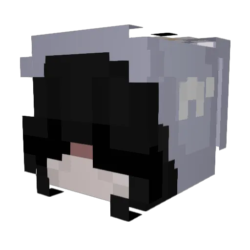 monawena Minecraft avatar head, 3D render