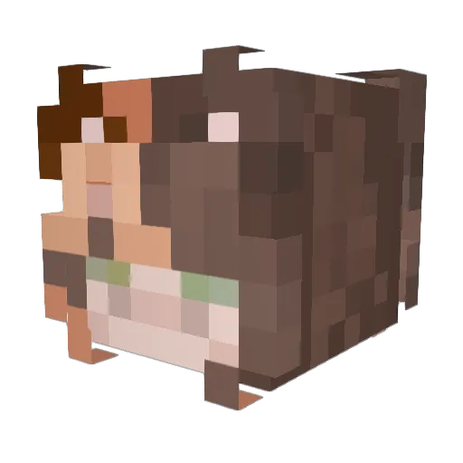 moncheks Minecraft avatar head, 3D render