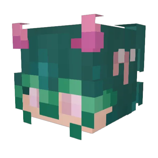 monchling Minecraft avatar head, 3D render