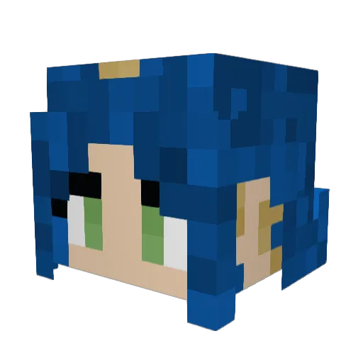 mondayschild Minecraft avatar head, 3D render