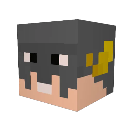 moneka1 Minecraft avatar head, 3D render