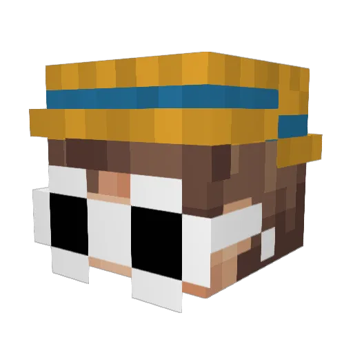 monetarisiert Minecraft avatar head, 3D render