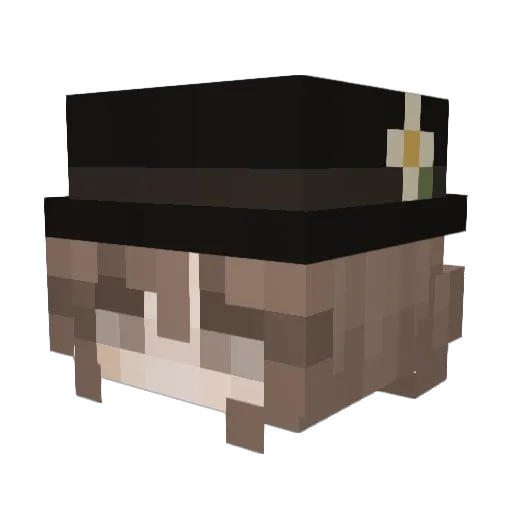 monetts Minecraft avatar head, 3D render