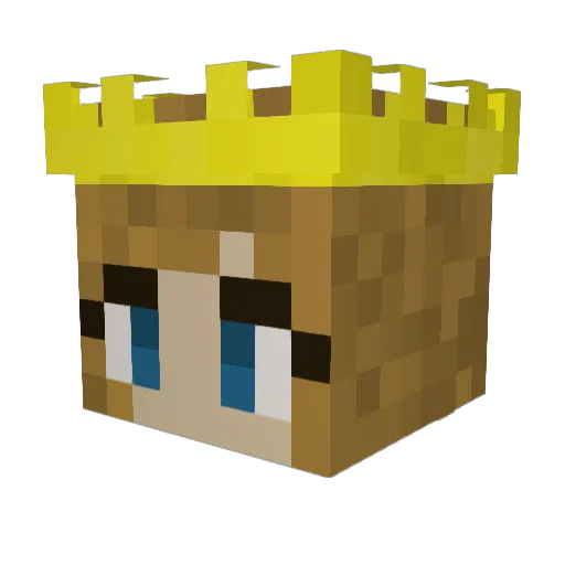 money_22 Minecraft avatar head, 3D render