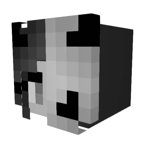 money_happy Minecraft avatar head, 3D render