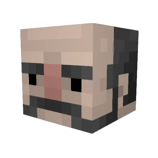 moneybob Minecraft avatar head, 3D render