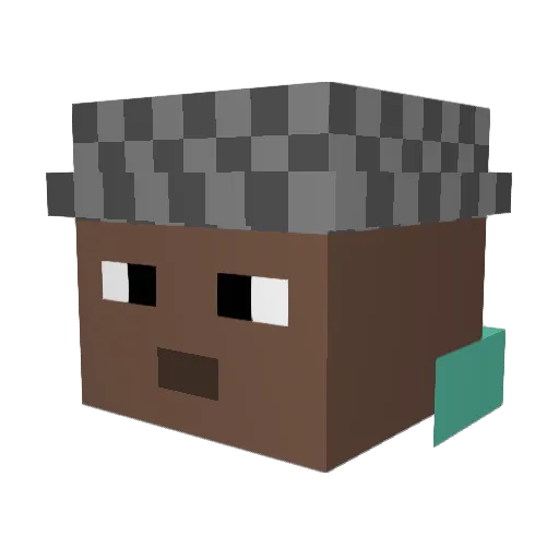 moneybokers Minecraft avatar head, 3D render