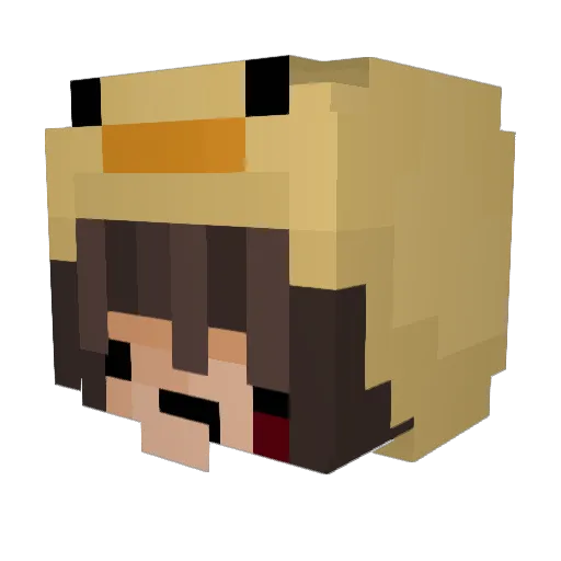 mongkim Minecraft avatar head, 3D render