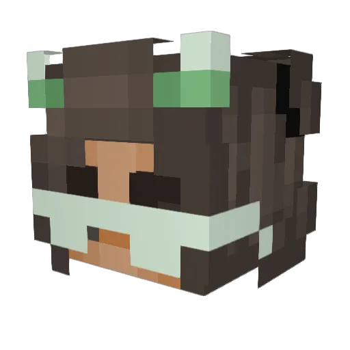 mongolianslave Minecraft avatar head, 3D render
