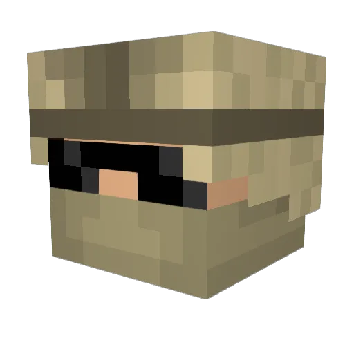 mongopeople Minecraft avatar head, 3D render