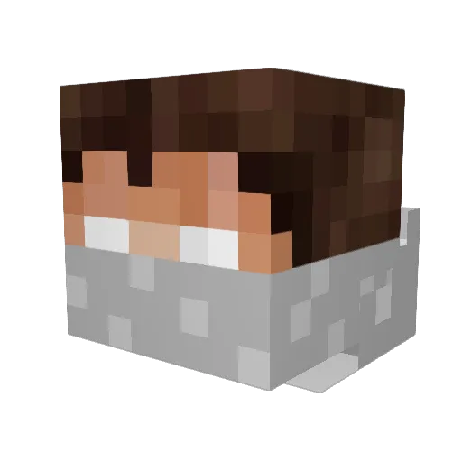 mongopilot Minecraft avatar head, 3D render