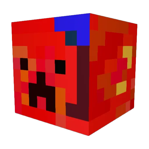 mongralfn Minecraft avatar head, 3D render