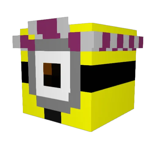 monicastic Minecraft avatar head, 3D render
