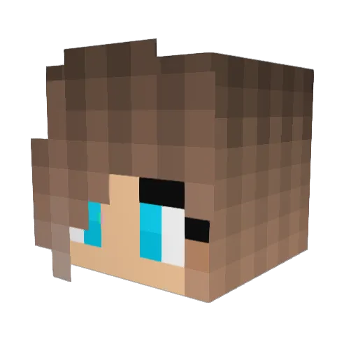 moniica_ Minecraft avatar head, 3D render