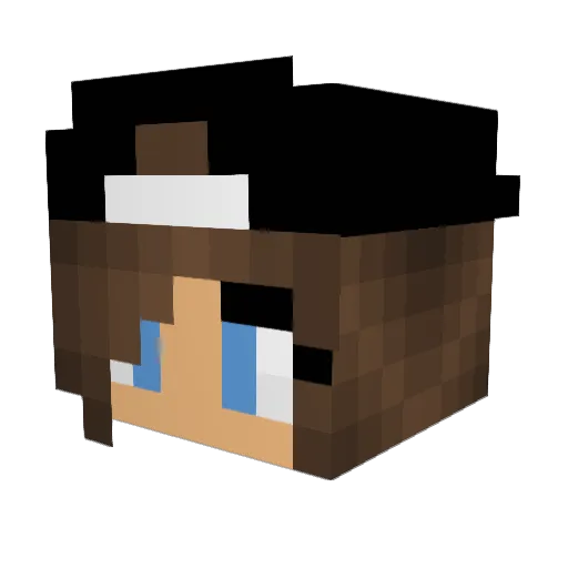 monika7 Minecraft avatar head, 3D render