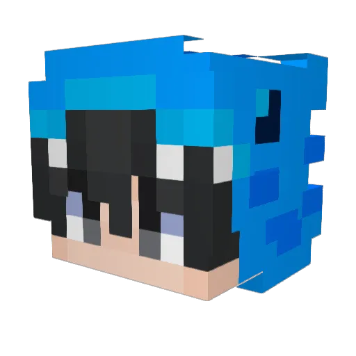 monikachi Minecraft avatar head, 3D render