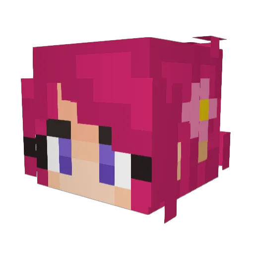 monikacore Minecraft avatar head, 3D render