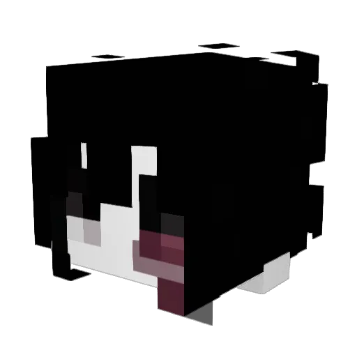 moniqE Minecraft avatar head, 3D render