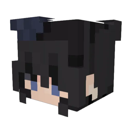 moniqzo Minecraft avatar head, 3D render