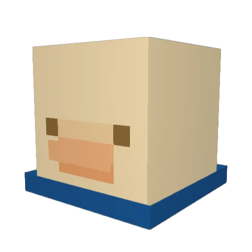 moniri Minecraft avatar head, 3D render