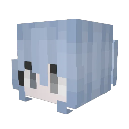 moniw_w Minecraft avatar head, 3D render