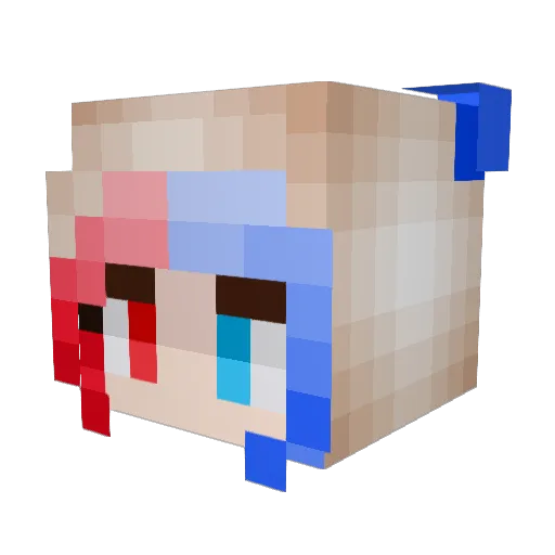 monixfy Minecraft avatar head, 3D render