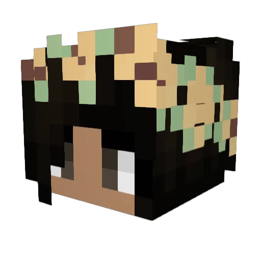 monjkall Minecraft avatar head, 3D render