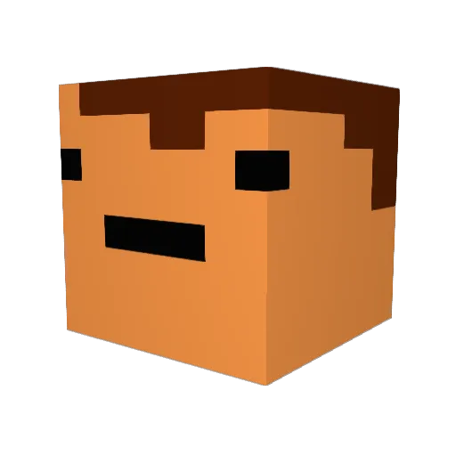 monjorman Minecraft avatar head, 3D render