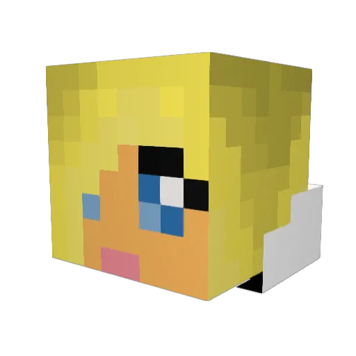 monk9081 Minecraft avatar head, 3D render