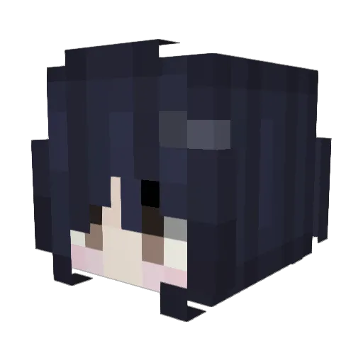 monkcom Minecraft avatar head, 3D render