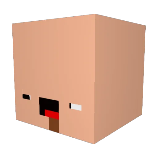 monke1224 Minecraft avatar head, 3D render