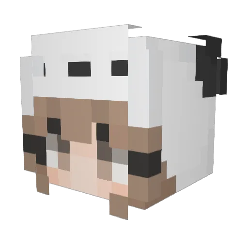 monke43 Minecraft avatar head, 3D render