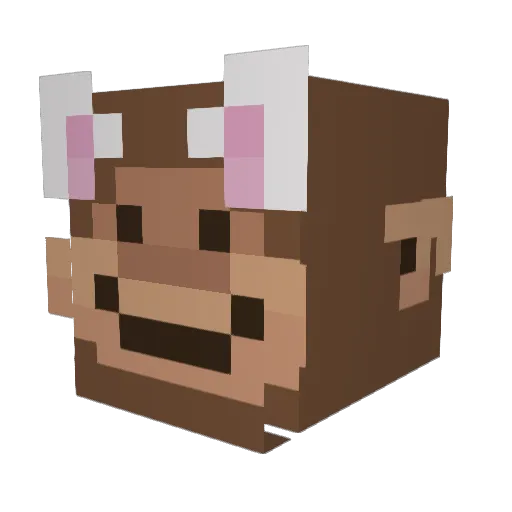 monkehappy Minecraft avatar head, 3D render