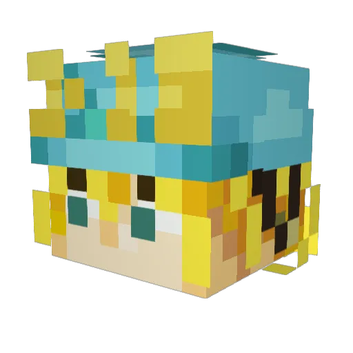 monkeman213 Minecraft avatar head, 3D render