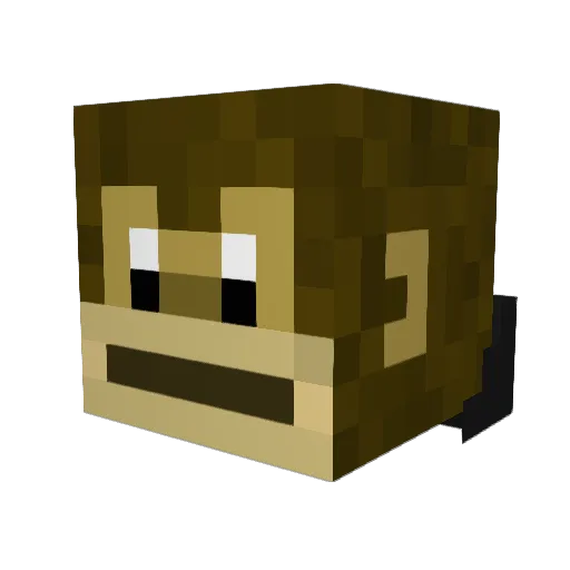 monkemosquitoe Minecraft avatar head, 3D render