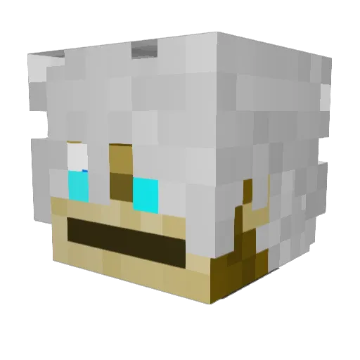 monkeu_kong Minecraft avatar head, 3D render