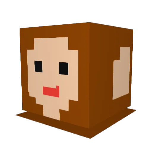 monkey1227 Minecraft avatar head, 3D render