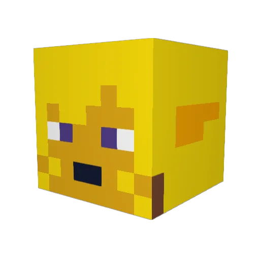 monkey2830 Minecraft avatar head, 3D render