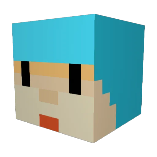 monkey_0105 Minecraft avatar head, 3D render