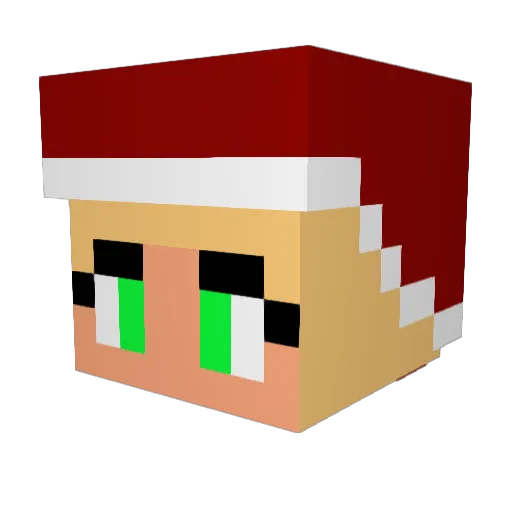 monkey_grl Minecraft avatar head, 3D render