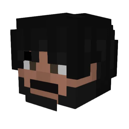 monkeyaden Minecraft avatar head, 3D render