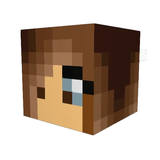 monkeybacon Minecraft avatar head, 3D render