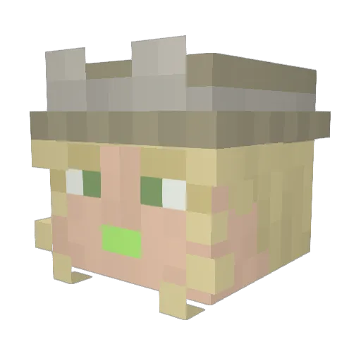 monkeyboss321 Minecraft avatar head, 3D render