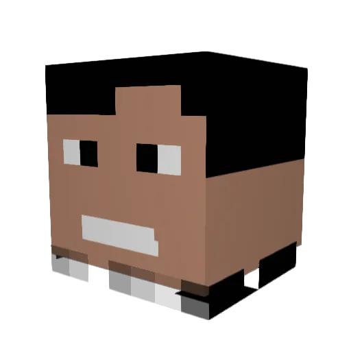 monkeydiryan Minecraft avatar head, 3D render