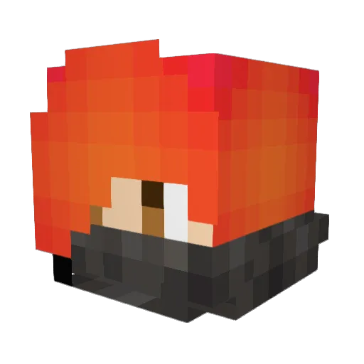 monkeydkatlyn Minecraft avatar head, 3D render
