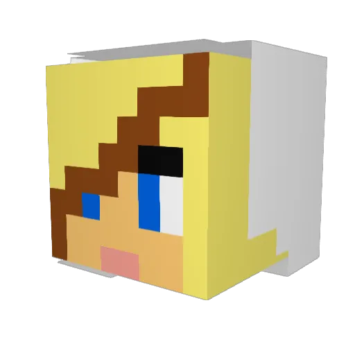 monkeydog34 Minecraft avatar head, 3D render