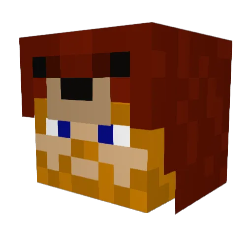 monkeydorito Minecraft avatar head, 3D render