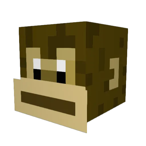 monkeygood Minecraft avatar head, 3D render