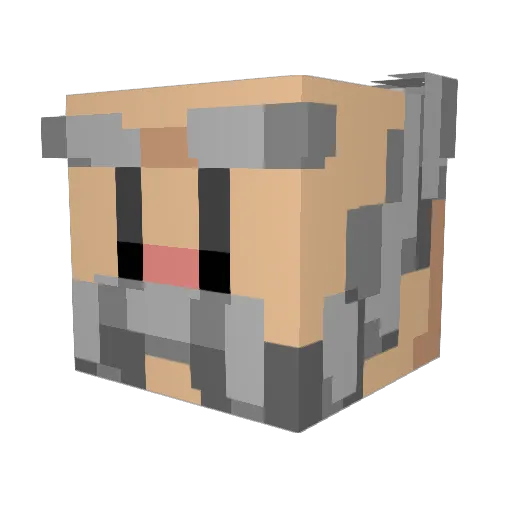 monkeylegs999 Minecraft avatar head, 3D render
